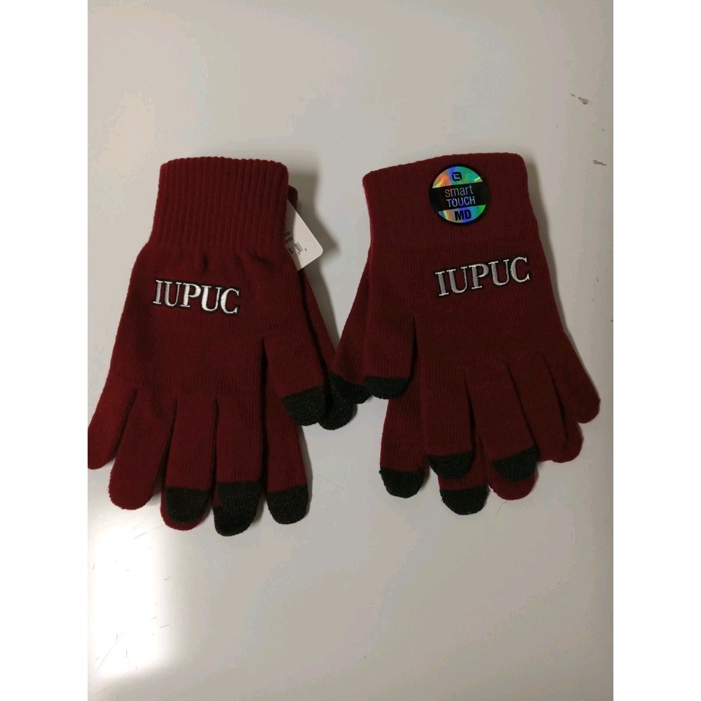 IUPUC University 2 Pair Of Men's Smart Touch Medium‎ Red Gloves New